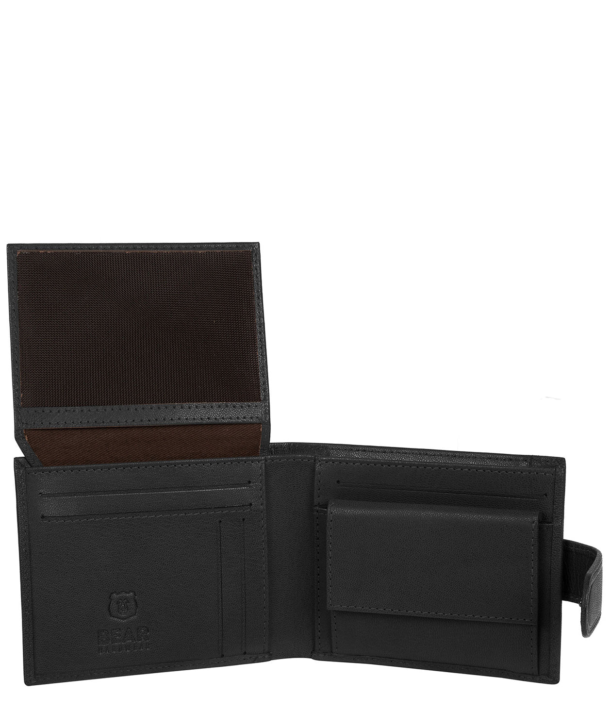 'Kinver' Black Leather Bi-Fold Wallet Pure Luxuries London