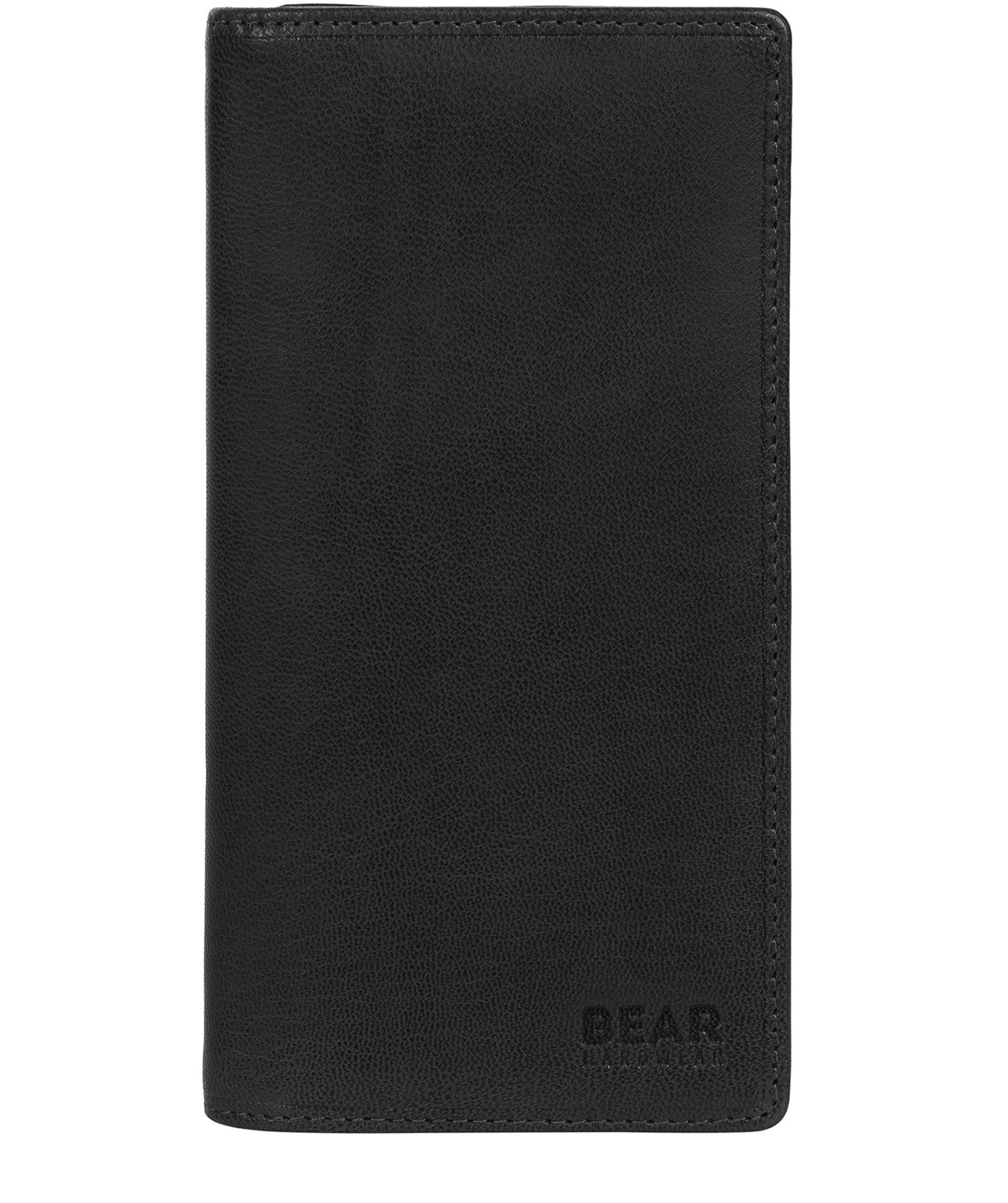 'Volund' Black Leather Breast Pocket Wallet Pure Luxuries London