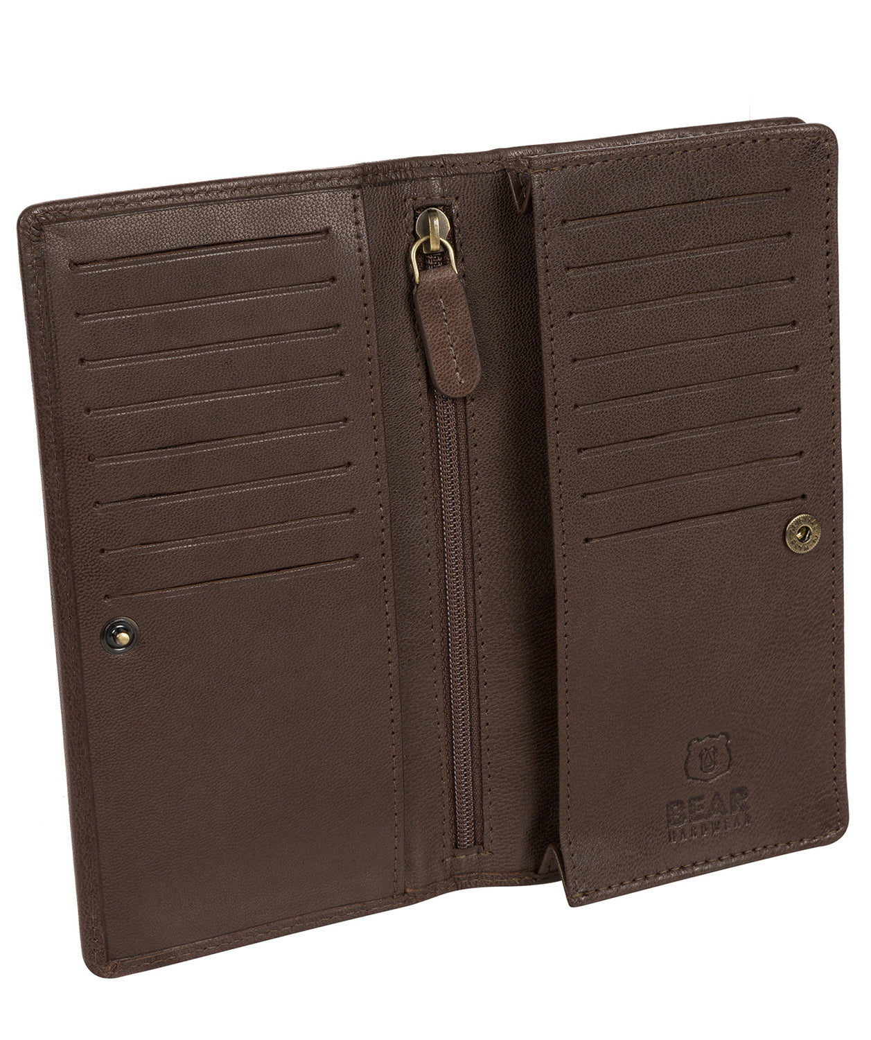 'Wyre' Dark Brown Leather Breast Pocket Wallet Pure Luxuries London