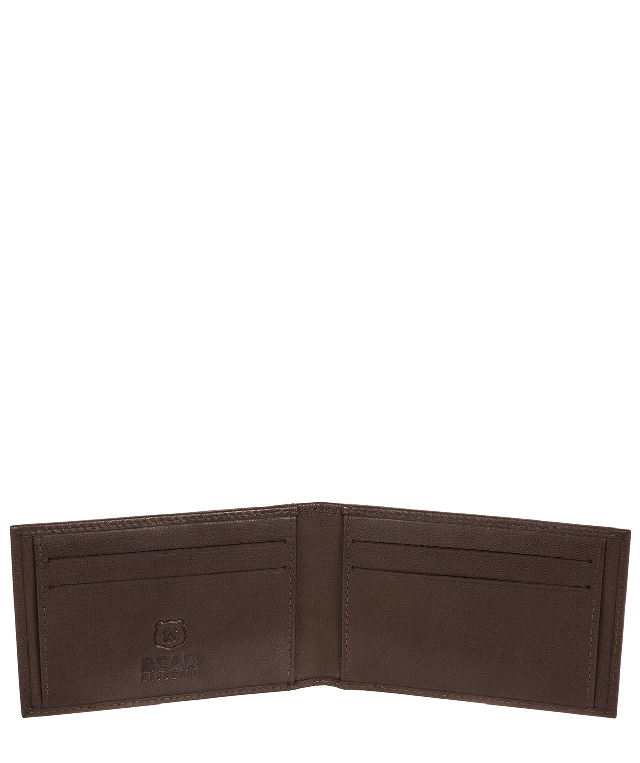 'Huld' Dark Brown Leather Bi-Fold Card Holder Pure Luxuries London