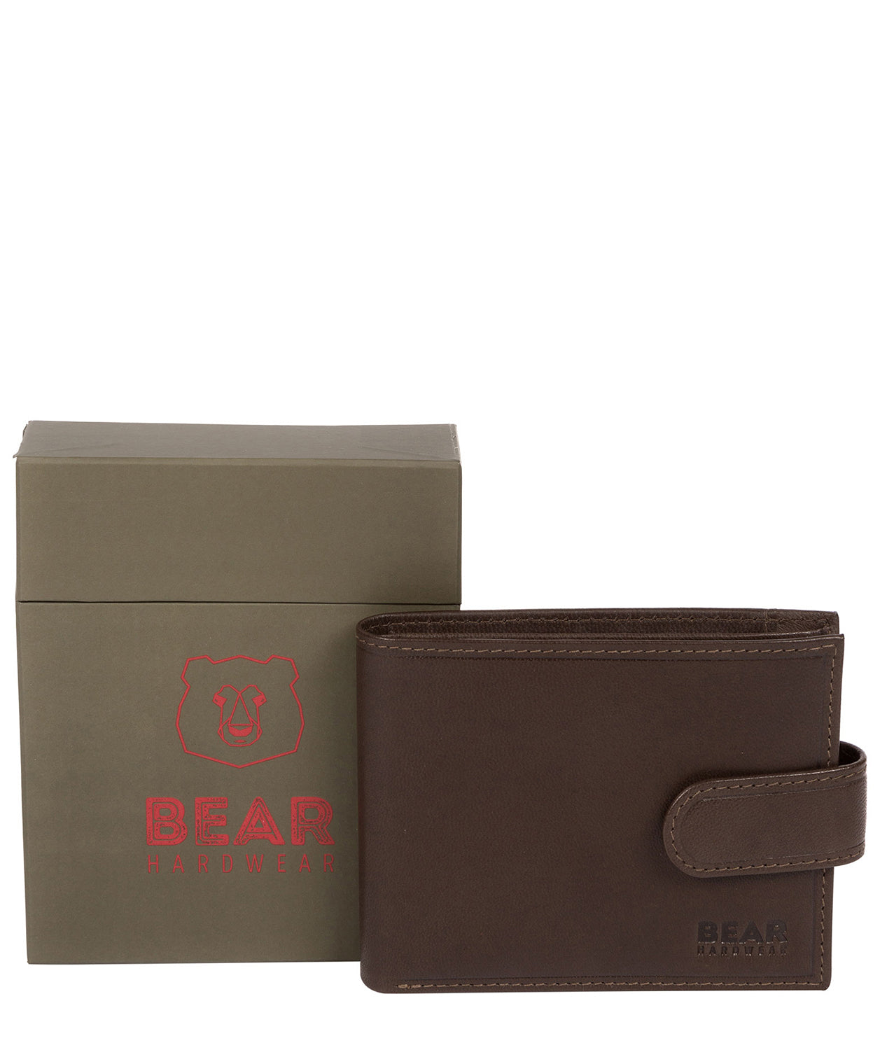 'Borge' Dark Brown Leather Bi-Fold Wallet image 4