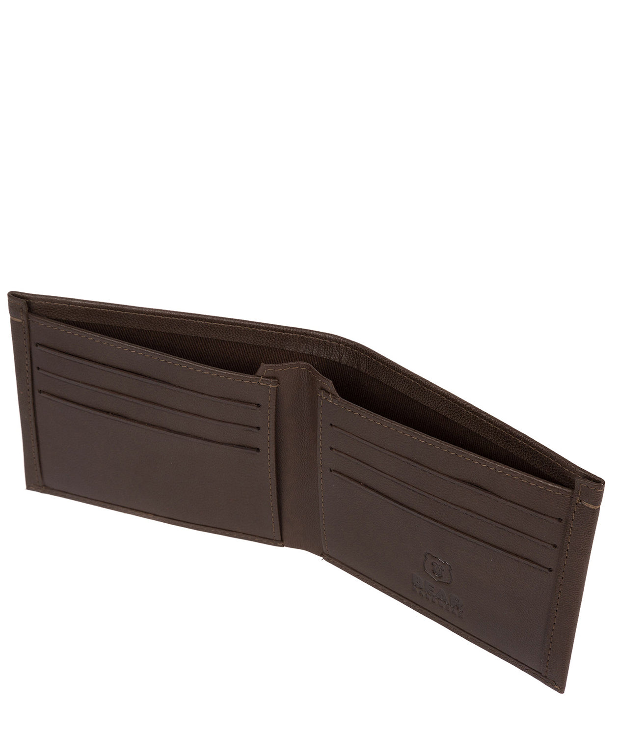 'Mercia' Dark Brown Leather Bi-Fold Wallet Pure Luxuries London