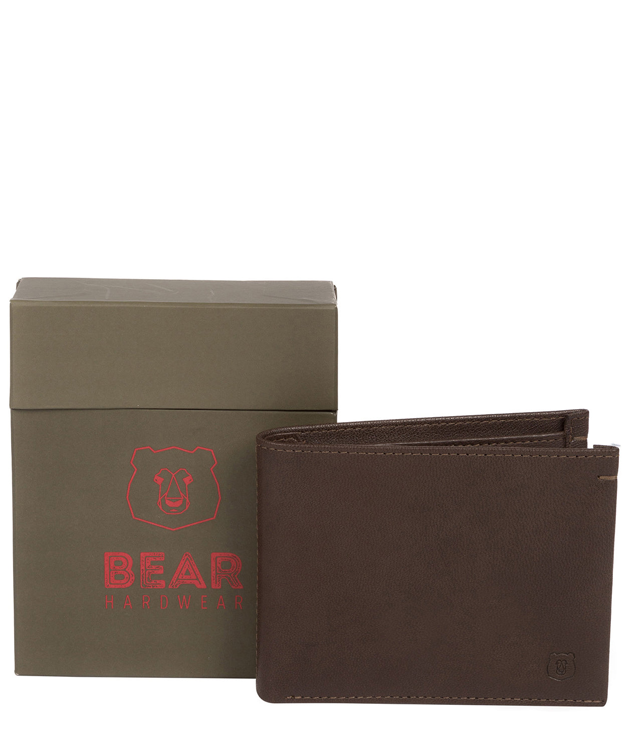 'Mercia' Dark Brown Leather Bi-Fold Wallet Pure Luxuries London