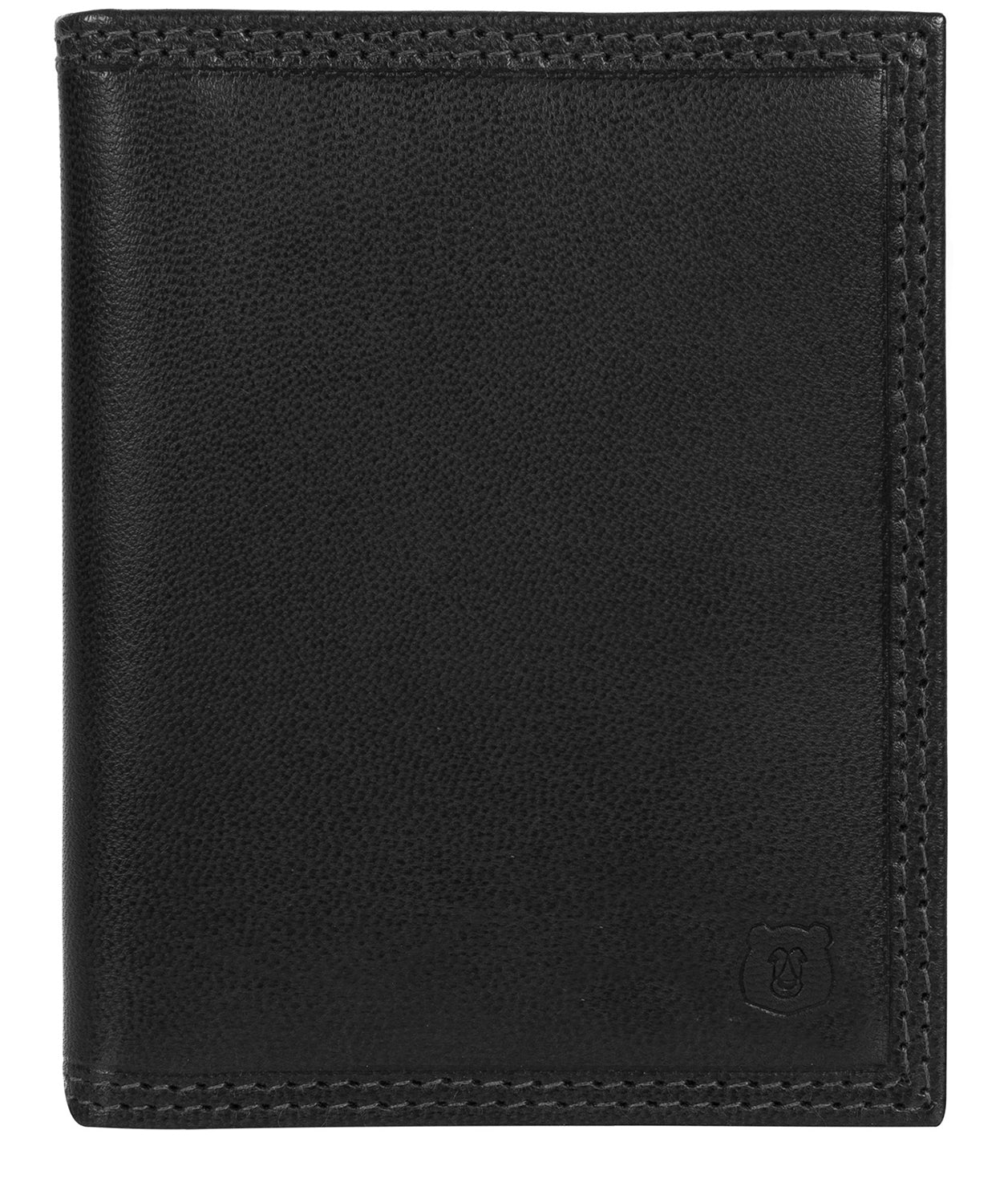 'Viggo' Black Leather Bi-Fold Card Holder image 1