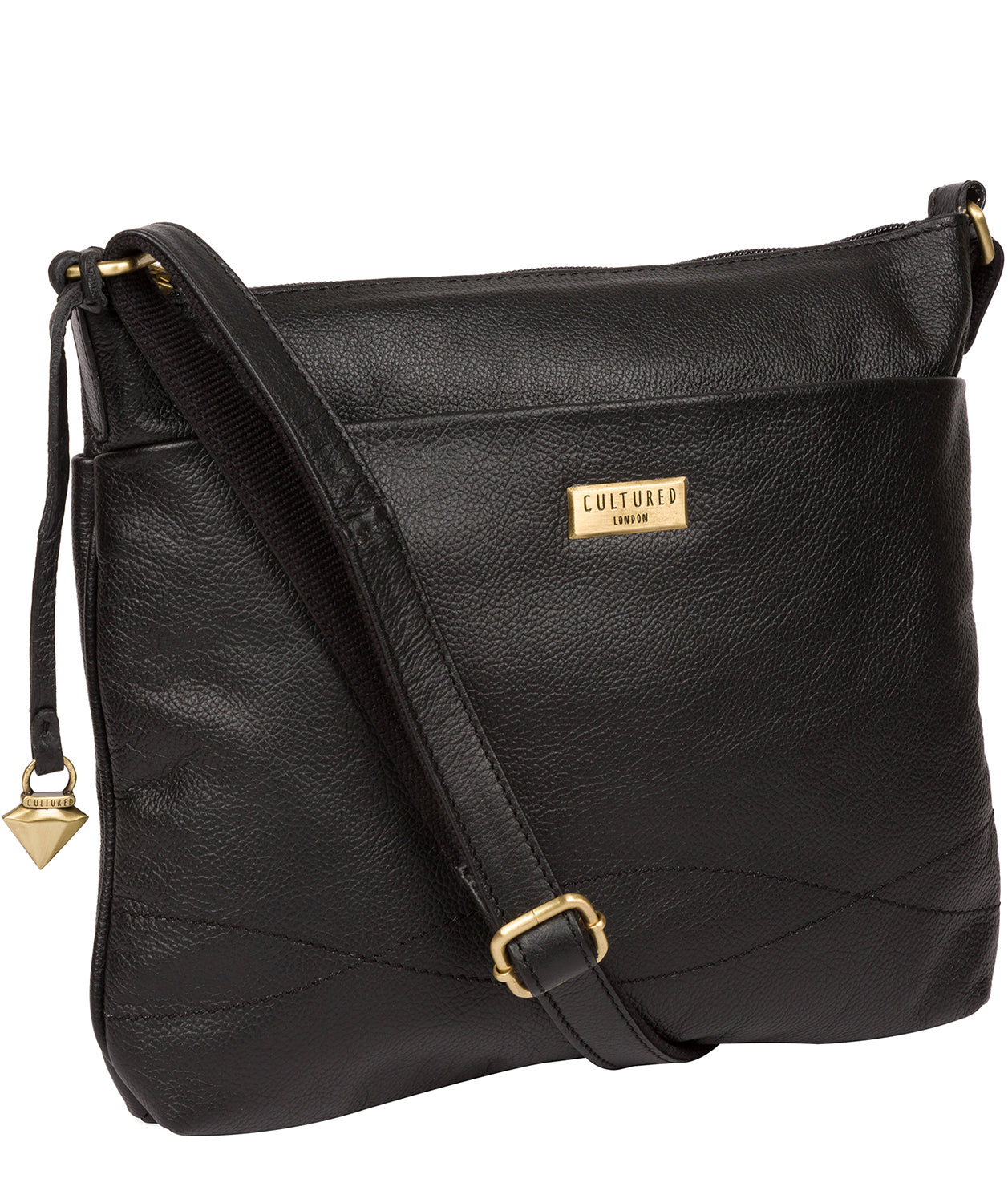 'Gianna' Black Leather Cross Body Bag image 5