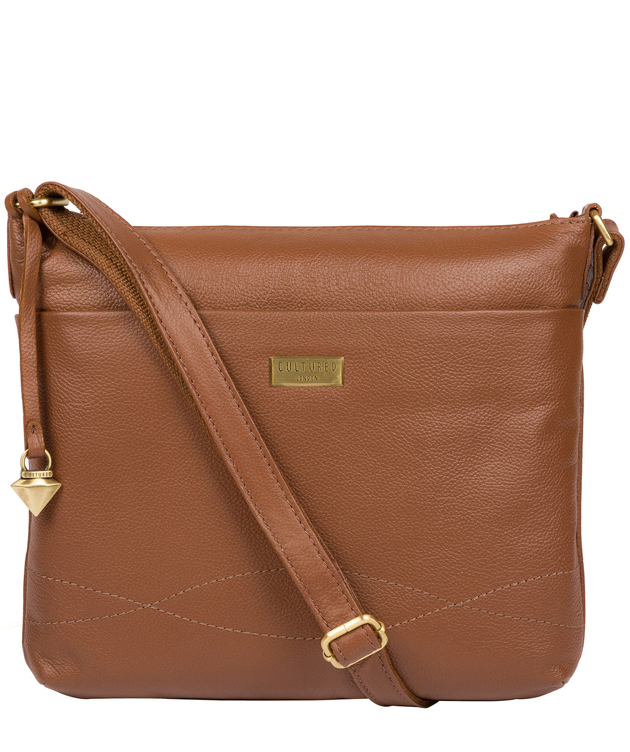 'Gianna' Tan Leather Cross Body Bag image 1