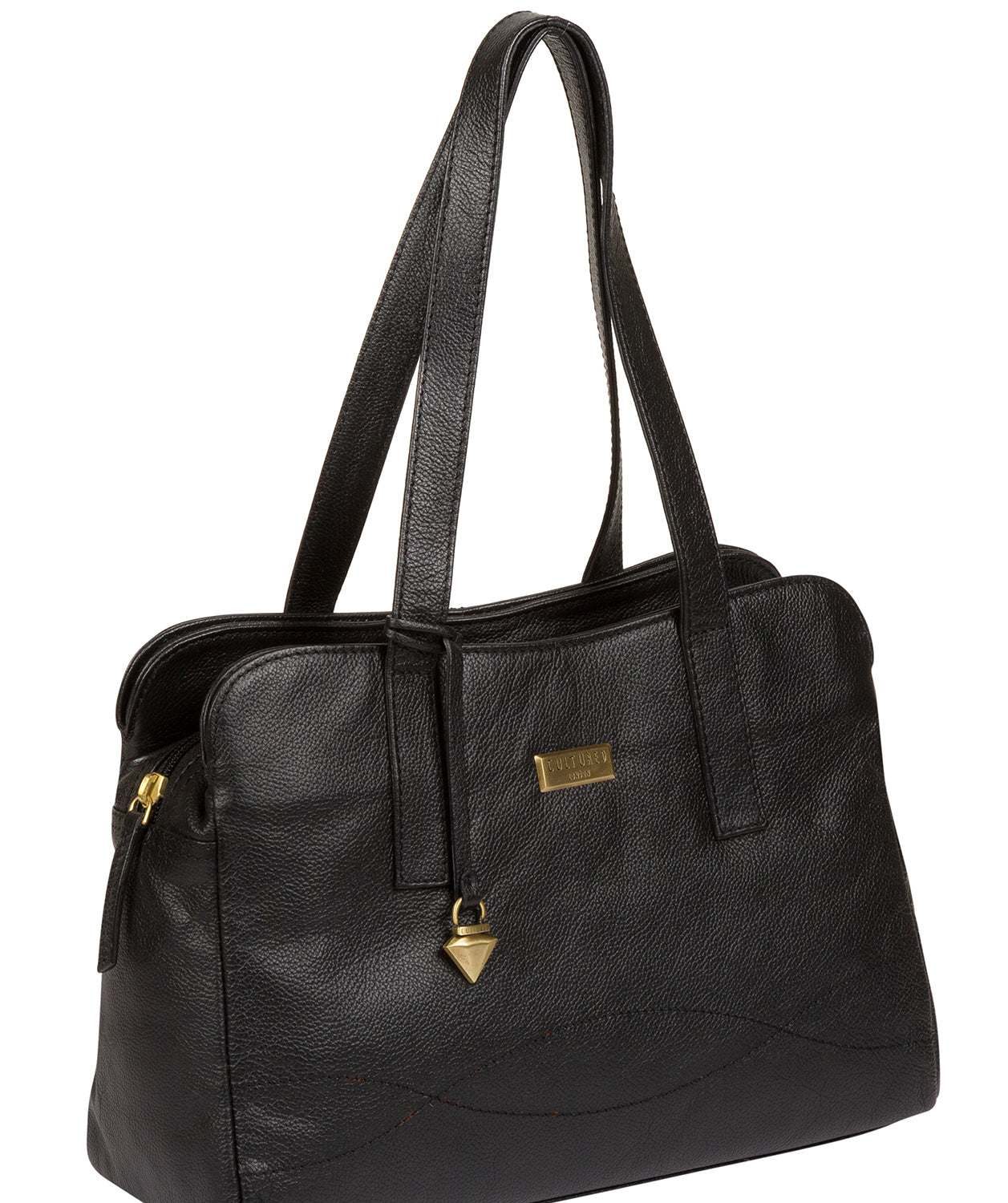 'Liana' Black Leather Handbag image 3