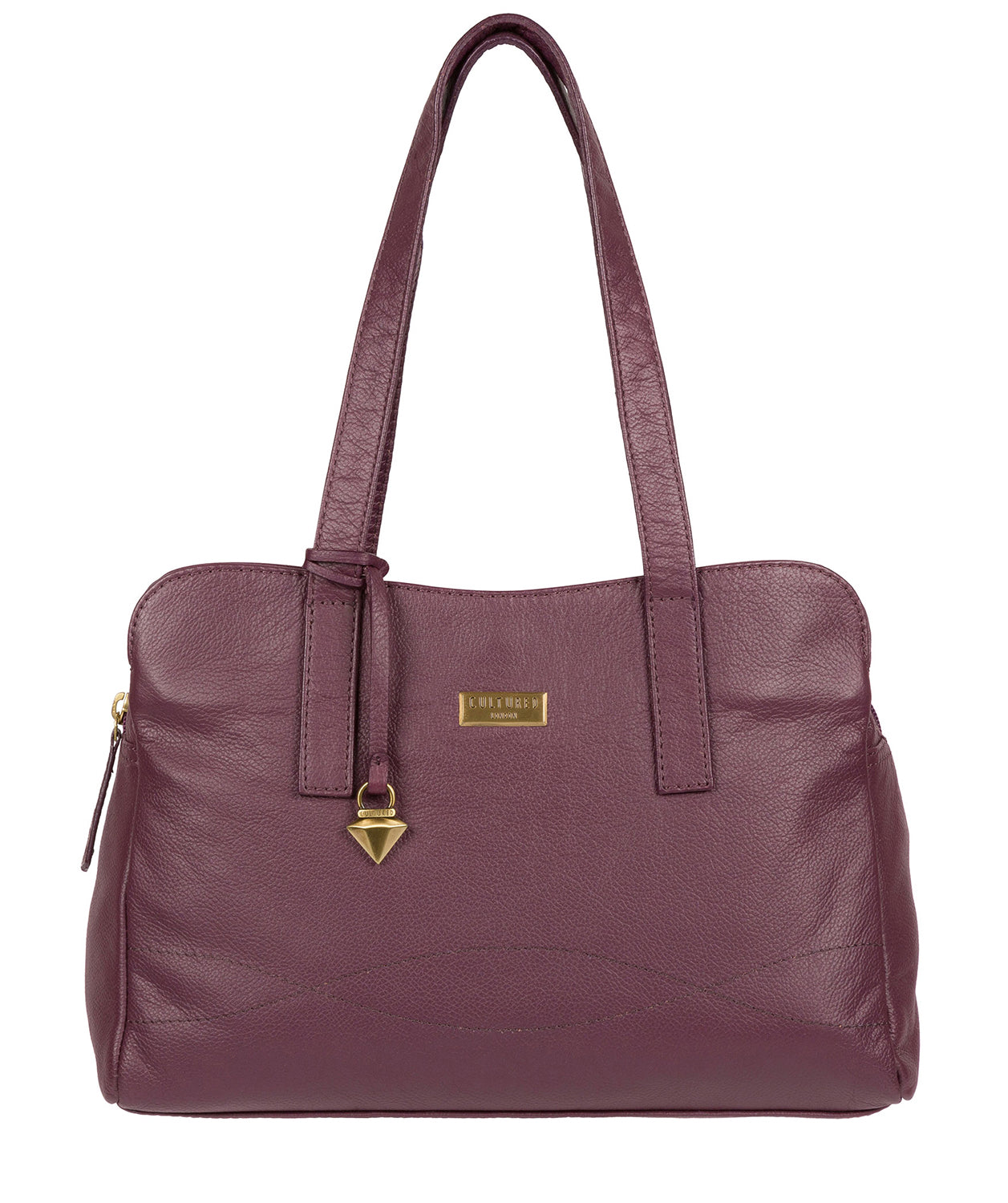 'Liana' Fig Leather Handbag