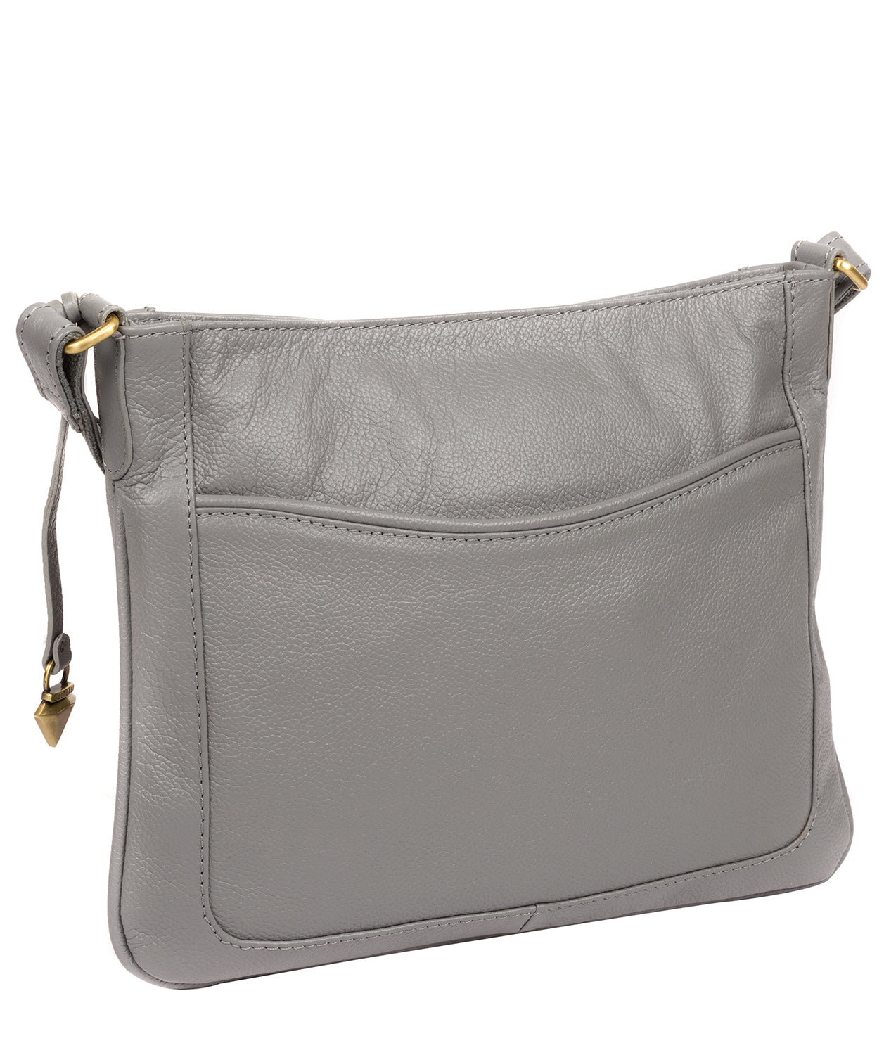 'Mireya' Silver Grey Leather Cross Body Bag  image 3