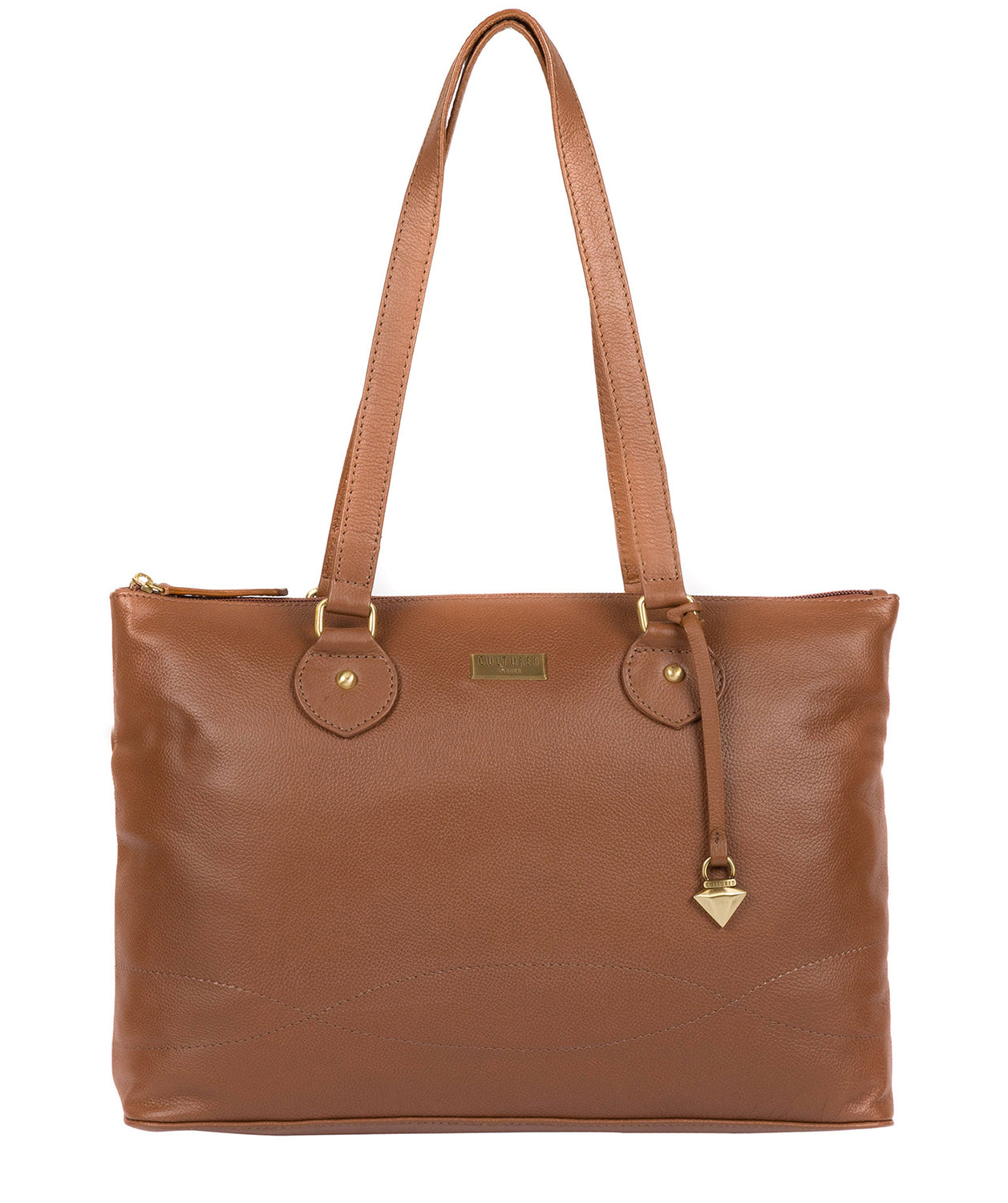 'Idelle' Tan Leather Tote Bag image 1