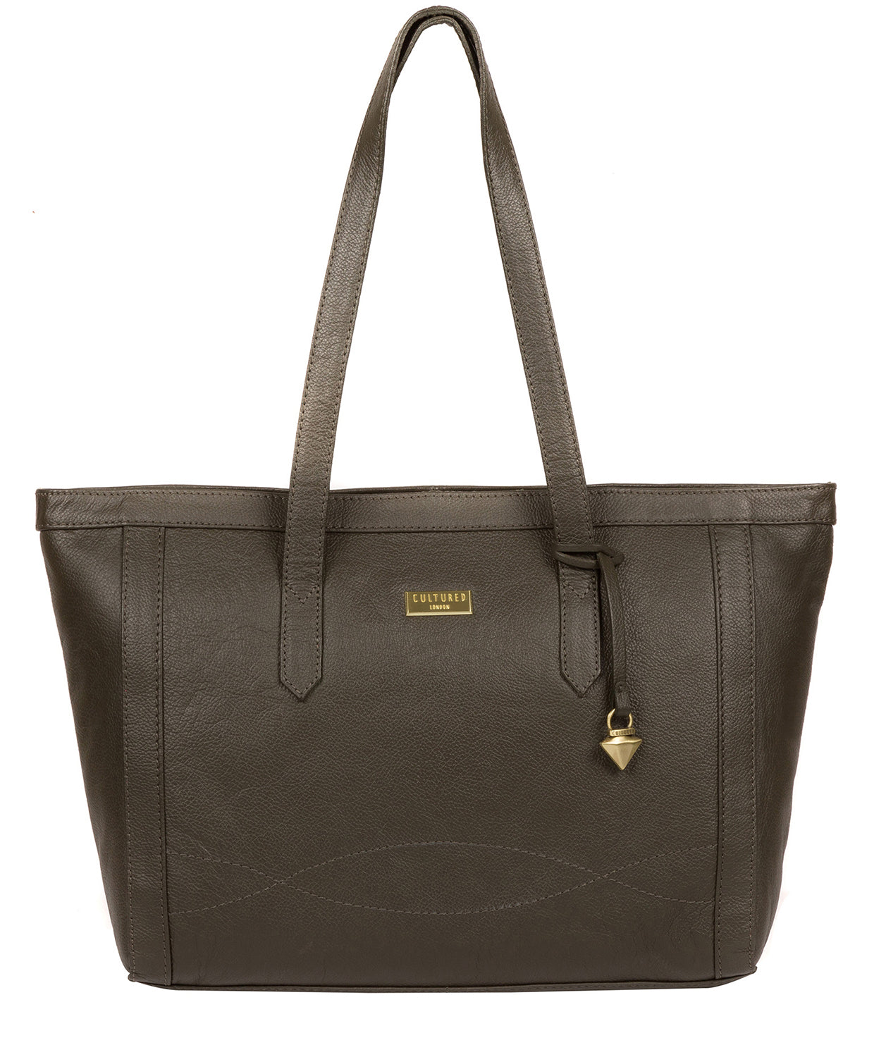 'Farah' Olive Leather Tote Bag image 1