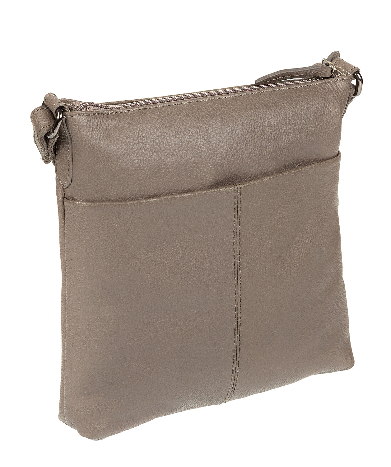 'Bliss' Grey Real Leather Cross-Body Bag