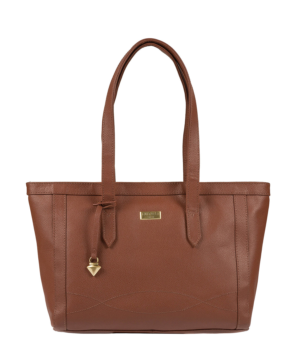 'Ferne' Sienna Brown Leather Tote Bag