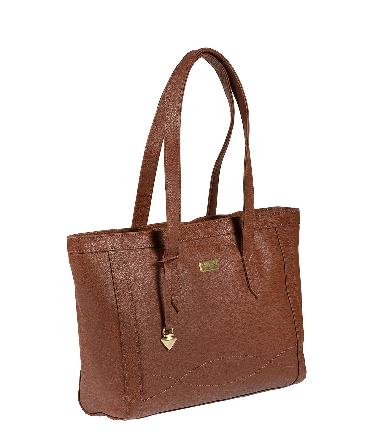 'Ferne' Sienna Brown Leather Tote Bag