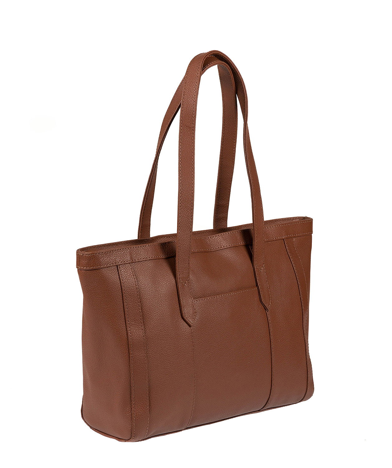 'Ferne' Sienna Brown Leather Tote Bag