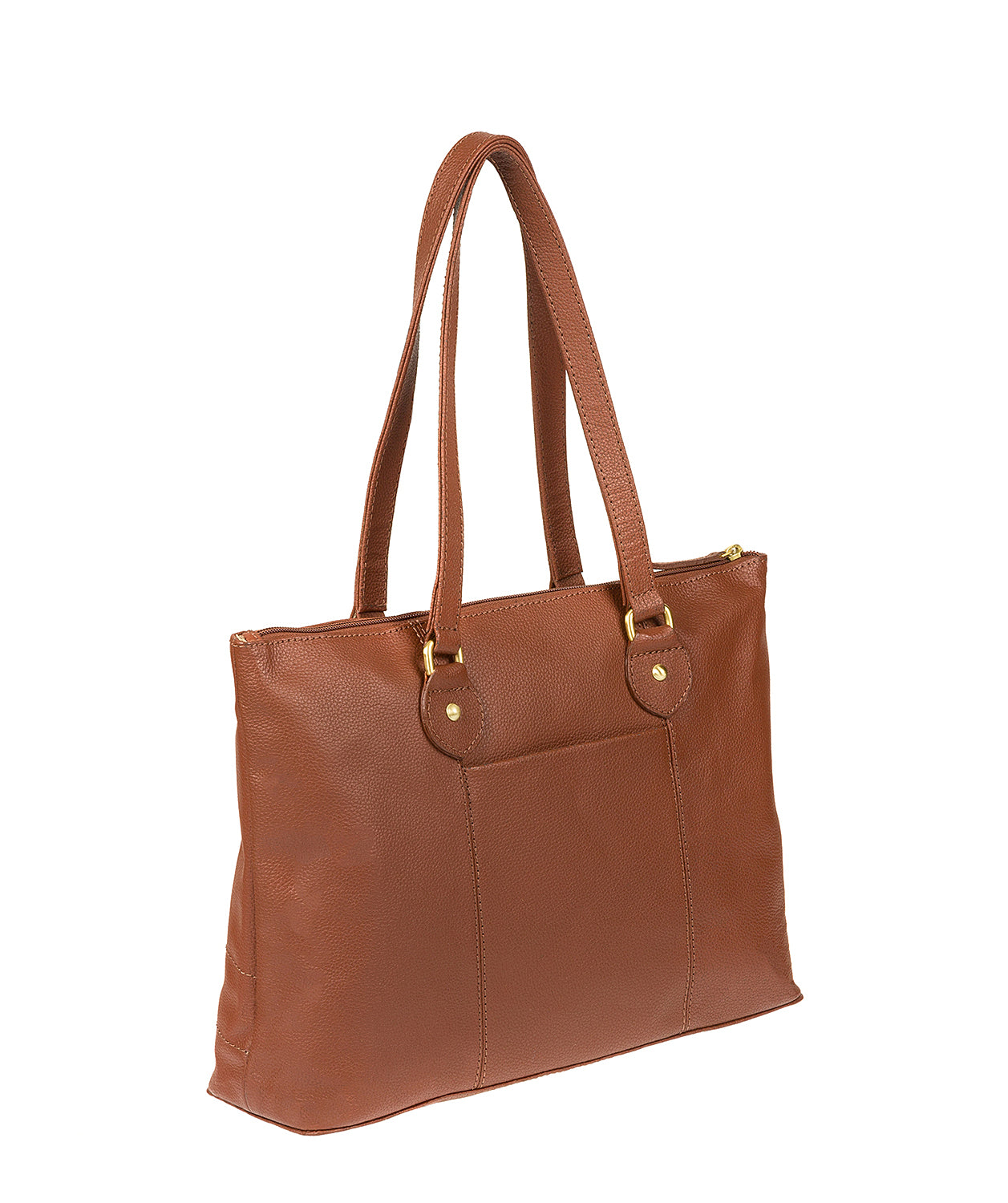 'Ivy' Sienna Brown Real Leather Tote Bag