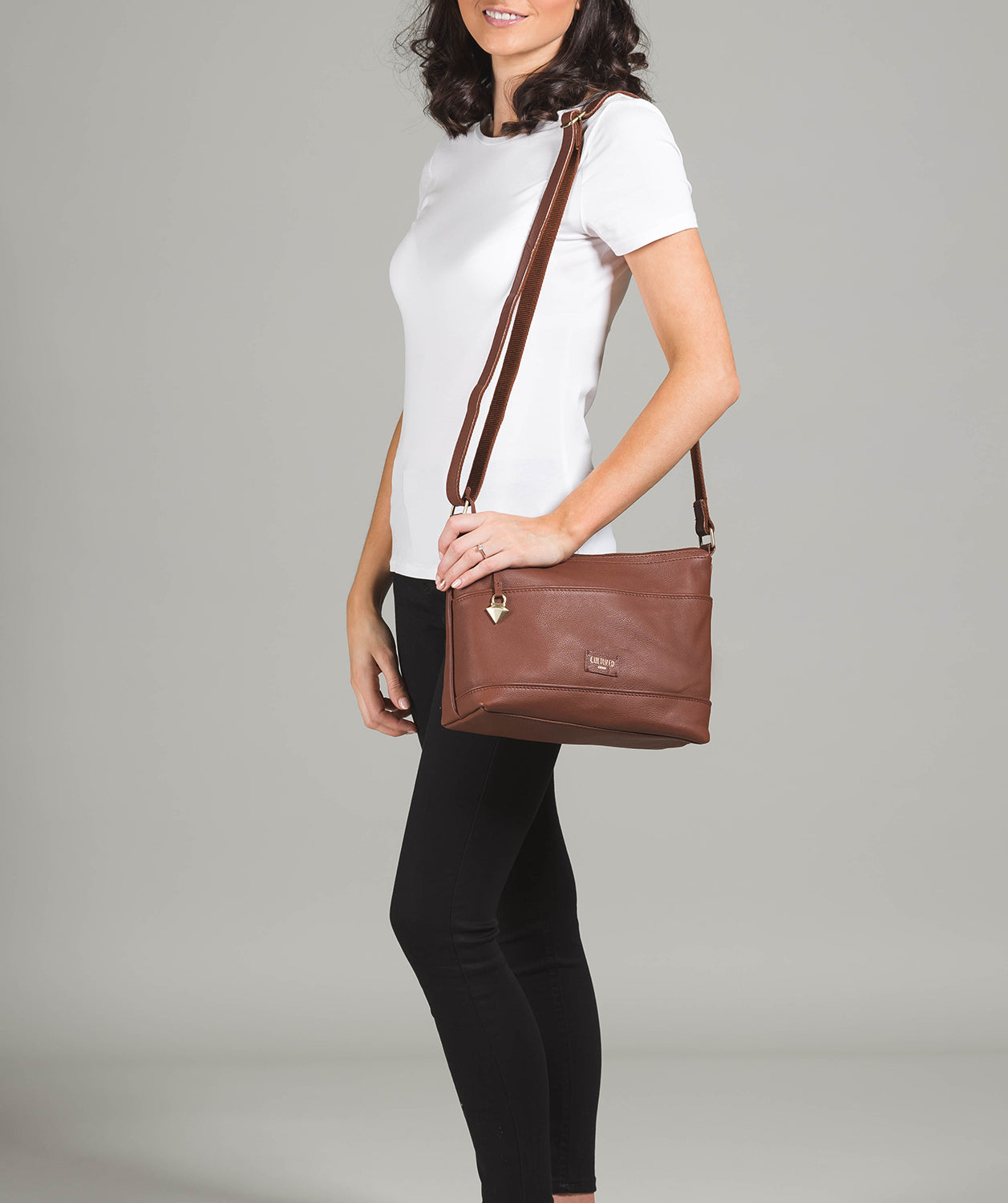 'Delilah' Brown Real Leather Bag