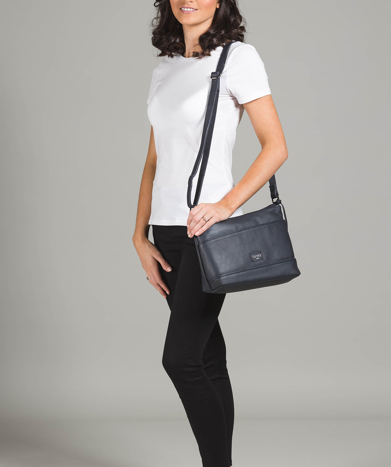 'Delilah' Navy Real Leather Bag