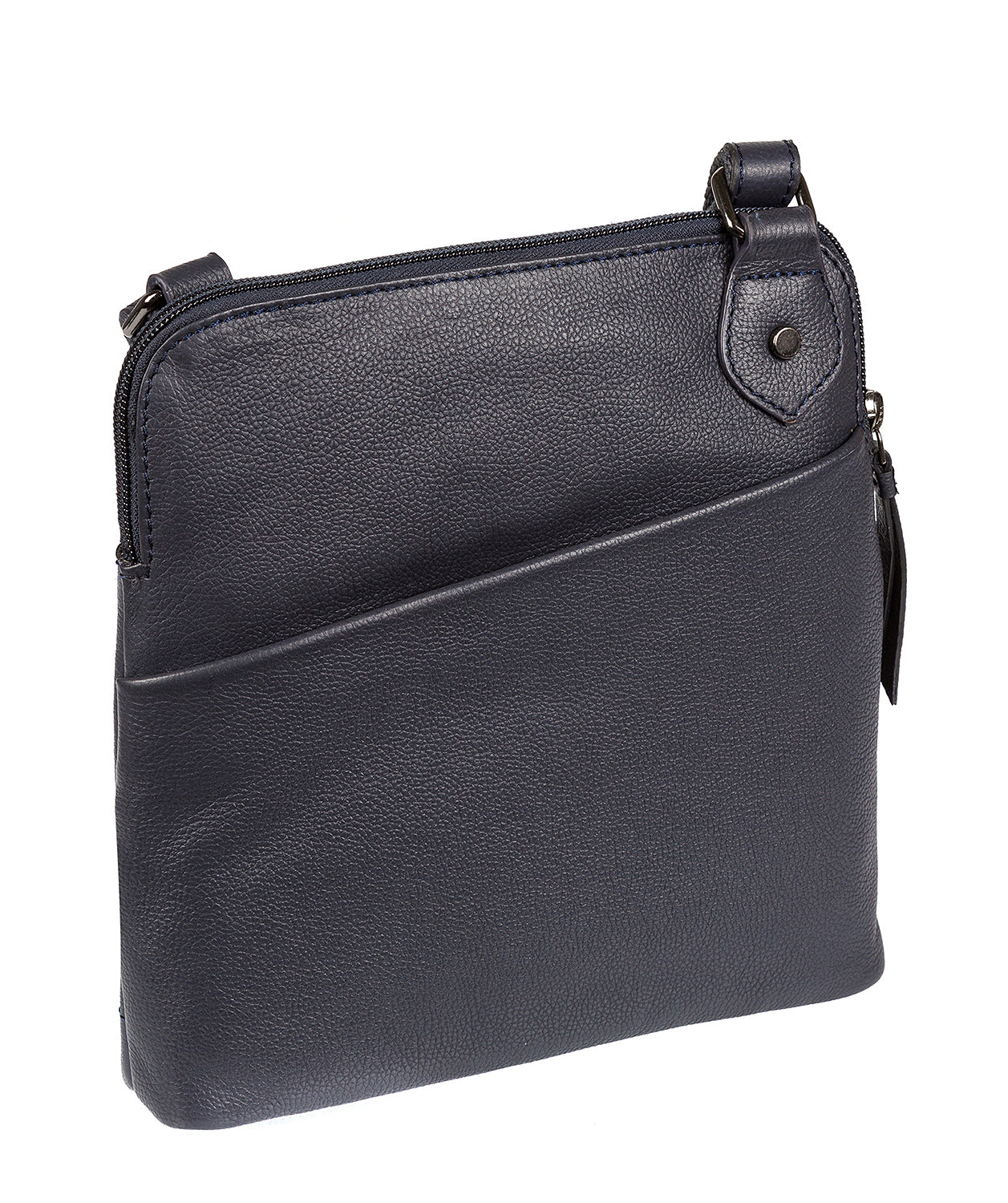 'Jayne' Navy Leather Slim Cross-Body Bag