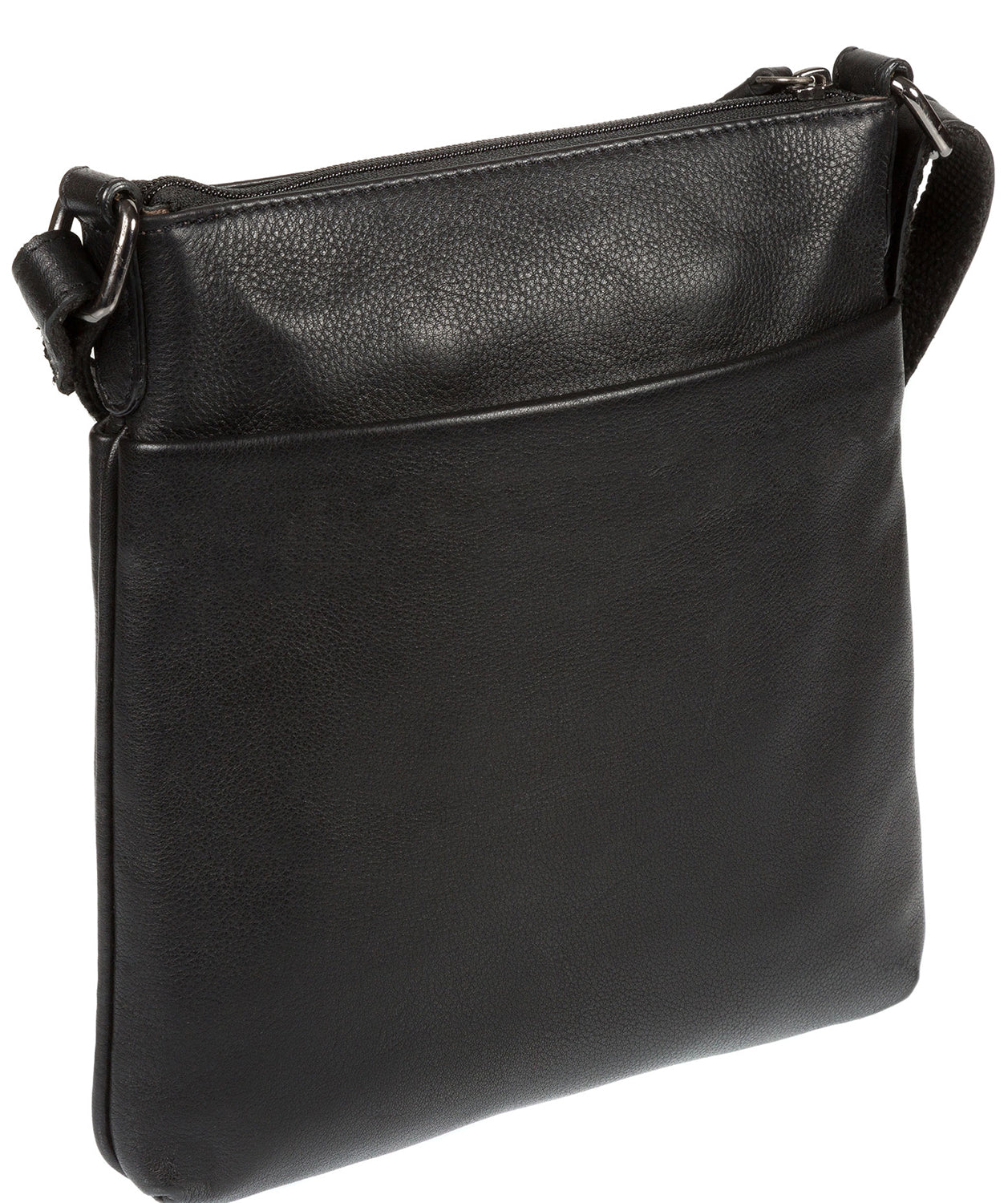 'Gigi' (Slim Version) Black Leather Cross-Body Bag Pure Luxuries London