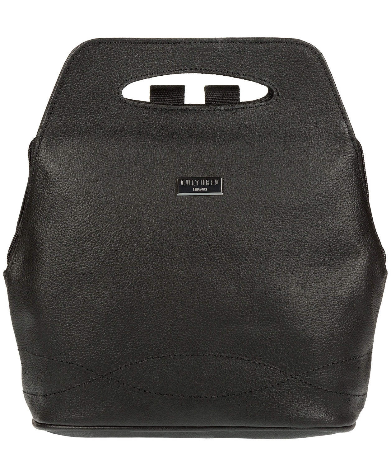 'Paige' Black Leather Backpack image 1