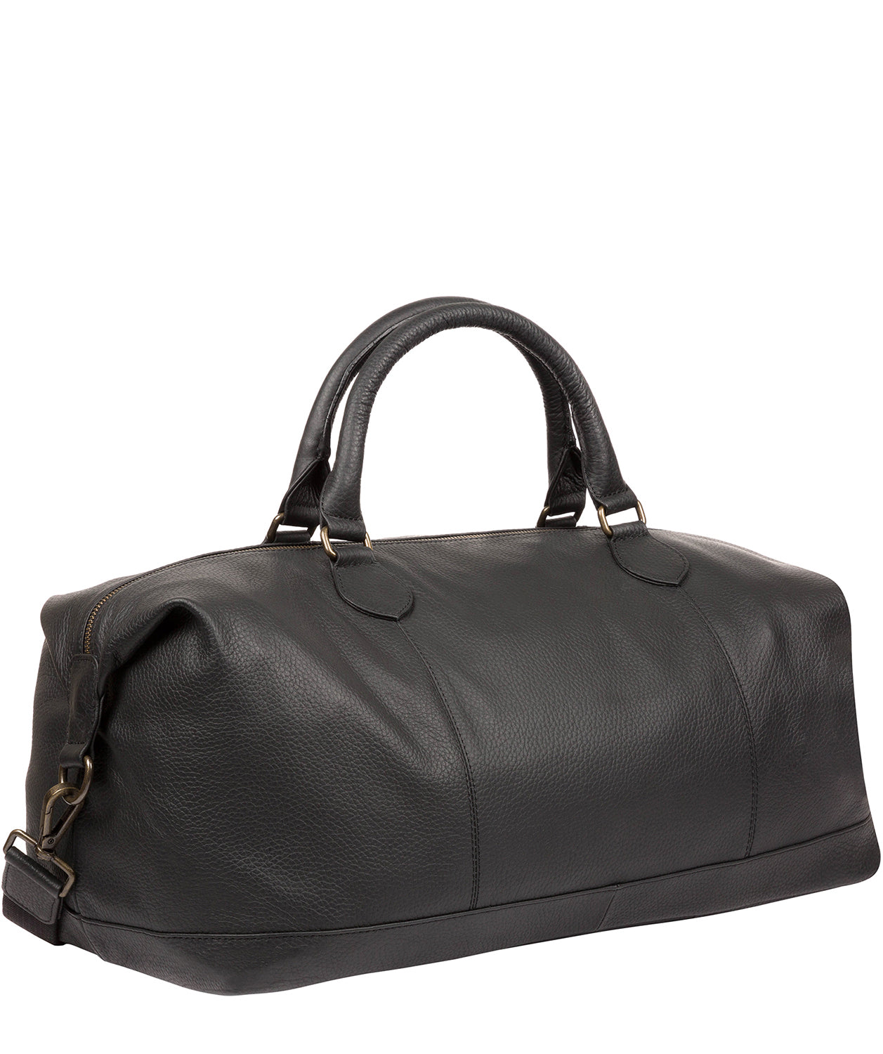 'Toure' Black Leather Holdall Pure Luxuries London