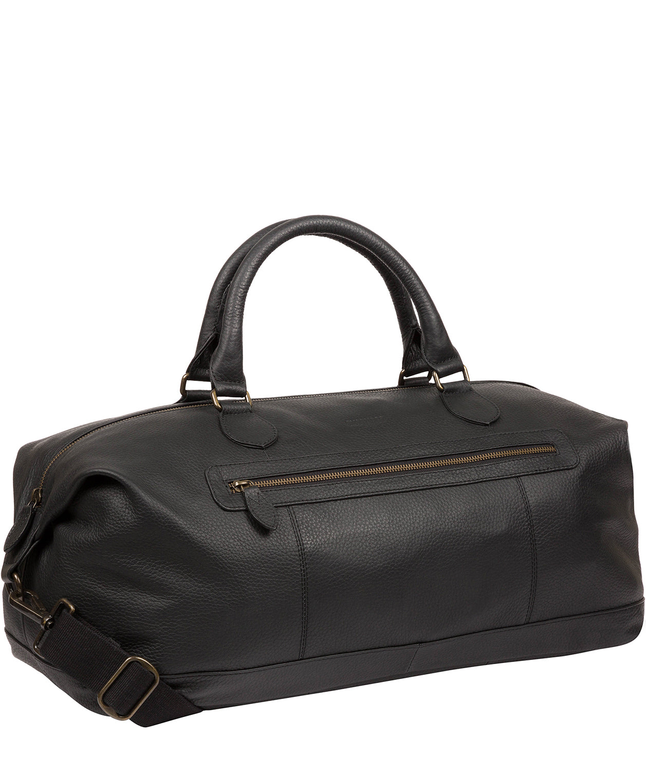 'Toure' Black Leather Holdall Pure Luxuries London