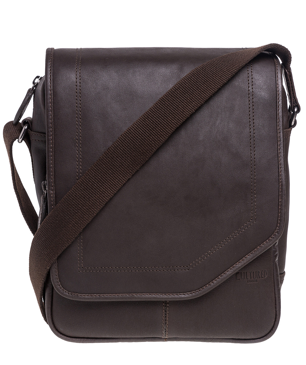 'Scene' Dark Brown Leather Despatch Bag