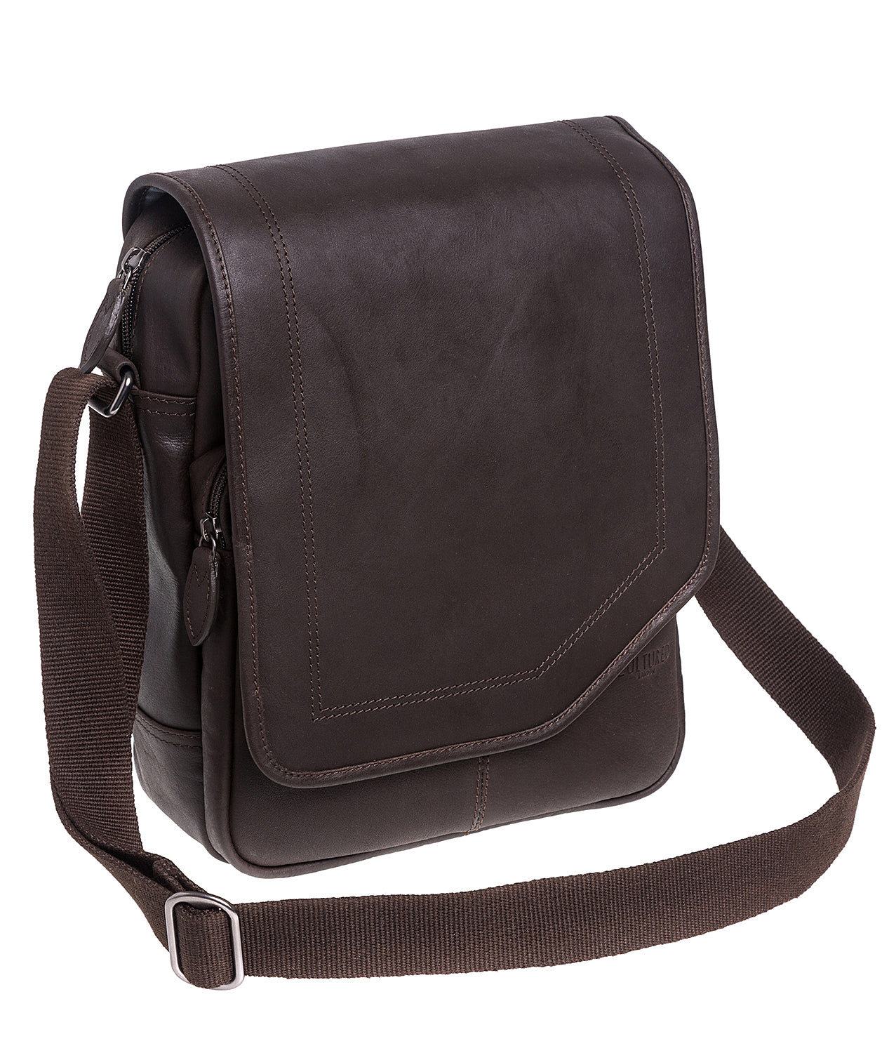 'Scene' Dark Brown Leather Despatch Bag