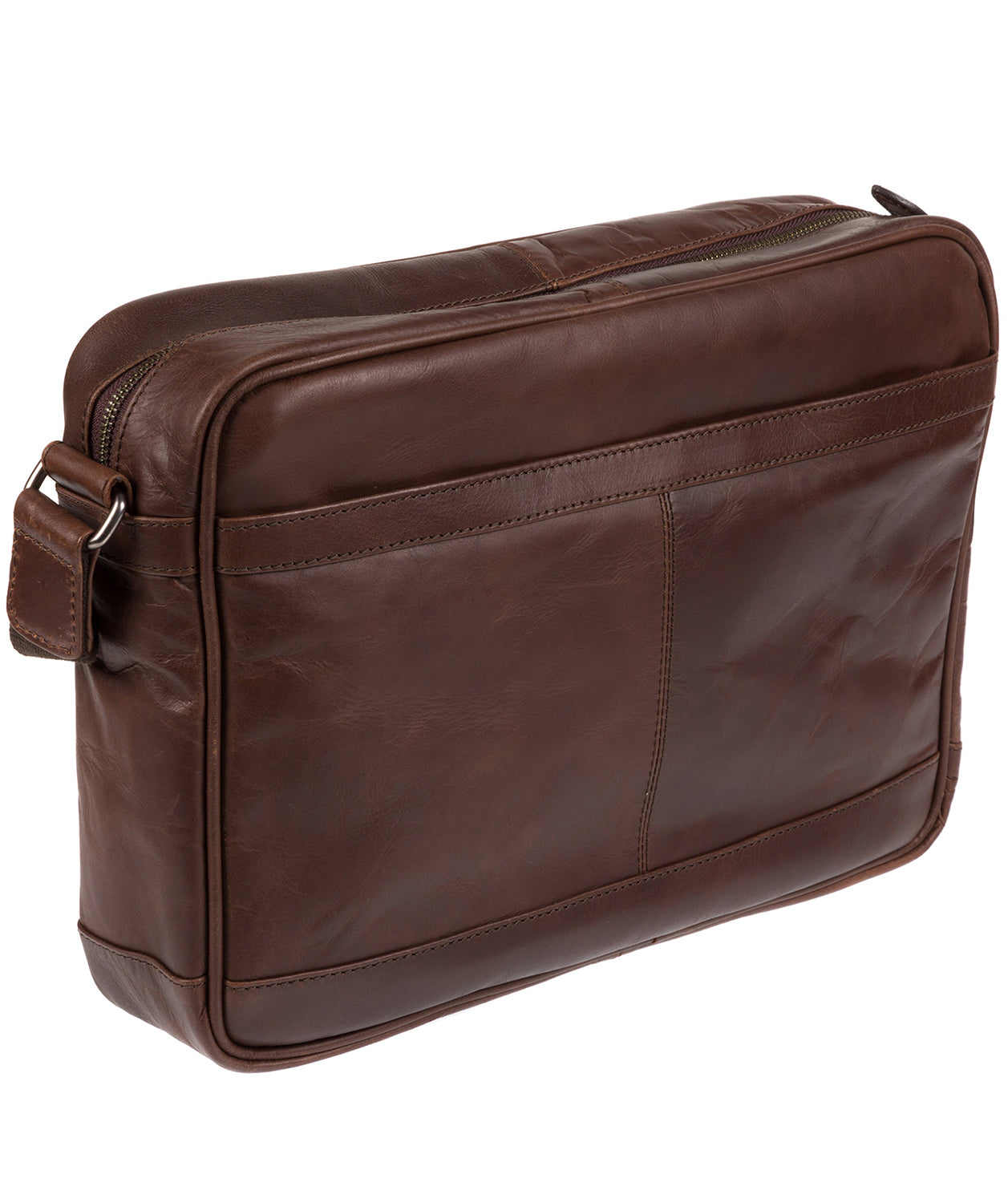 'Trek' Dark Brown Leather Messenger Bag
 image 5