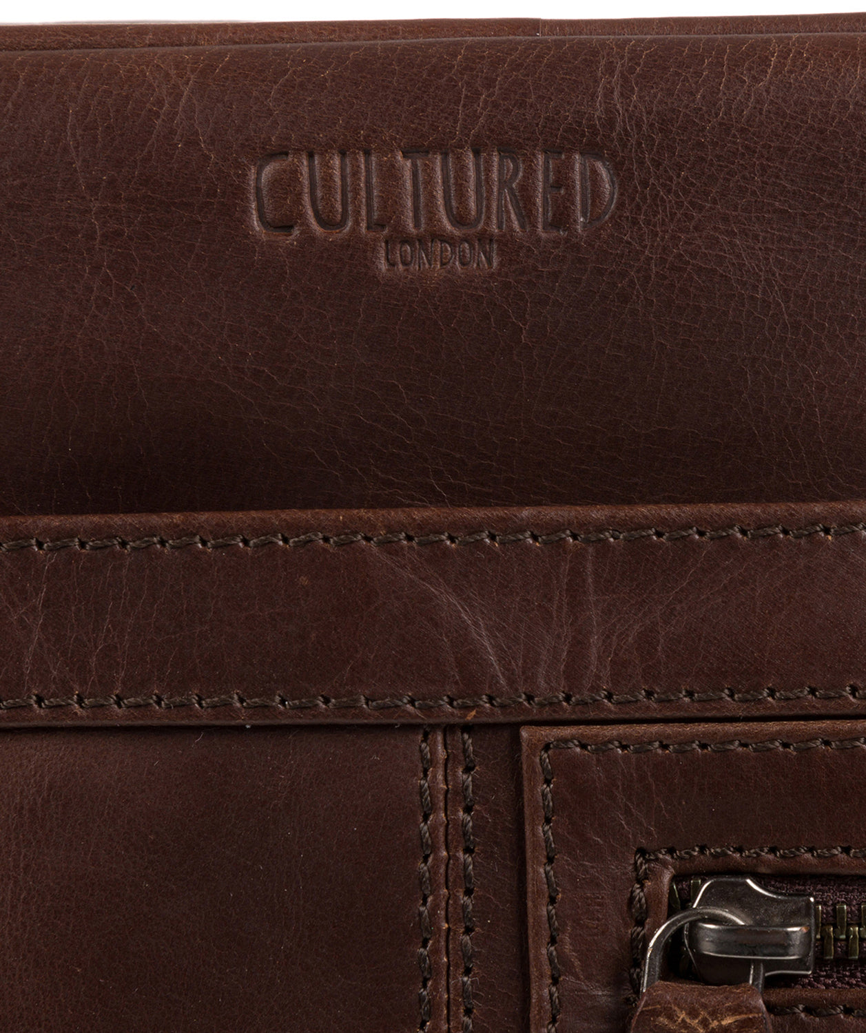 'Trek' Dark Brown Leather Messenger Bag
 image 6