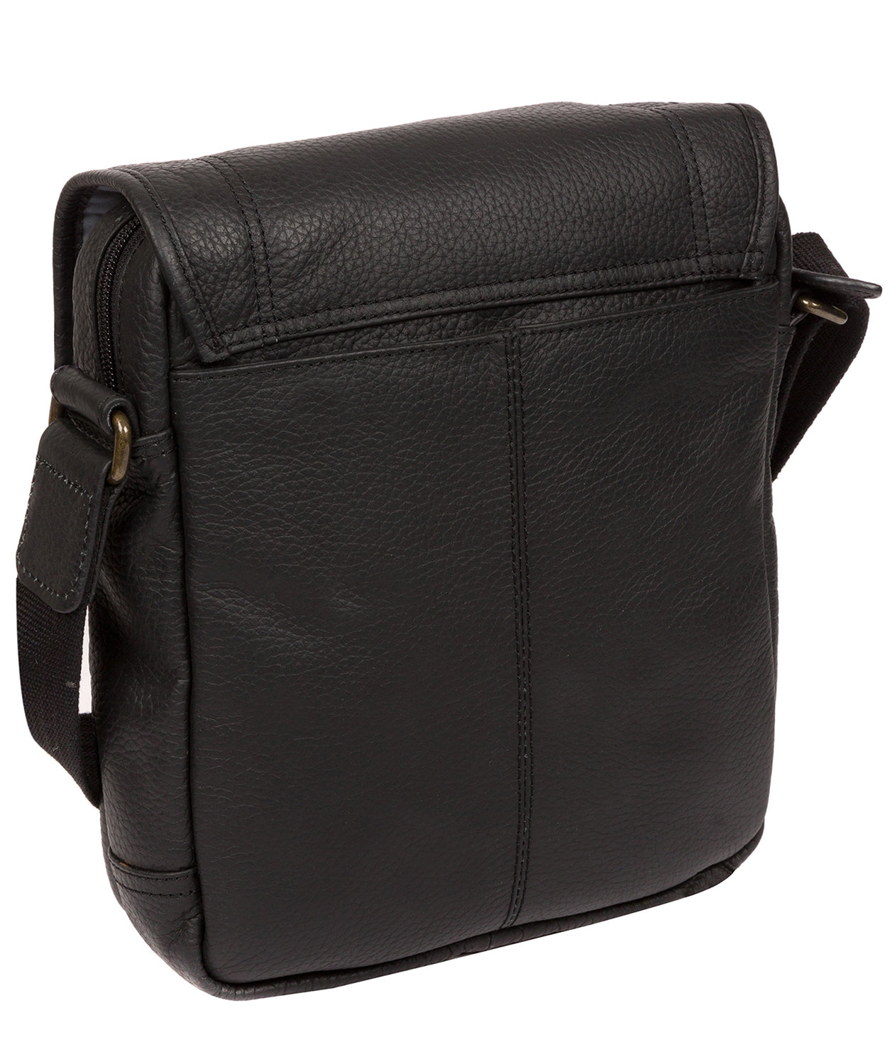 'Dash' Black Leather Cross Body Bag Pure Luxuries London