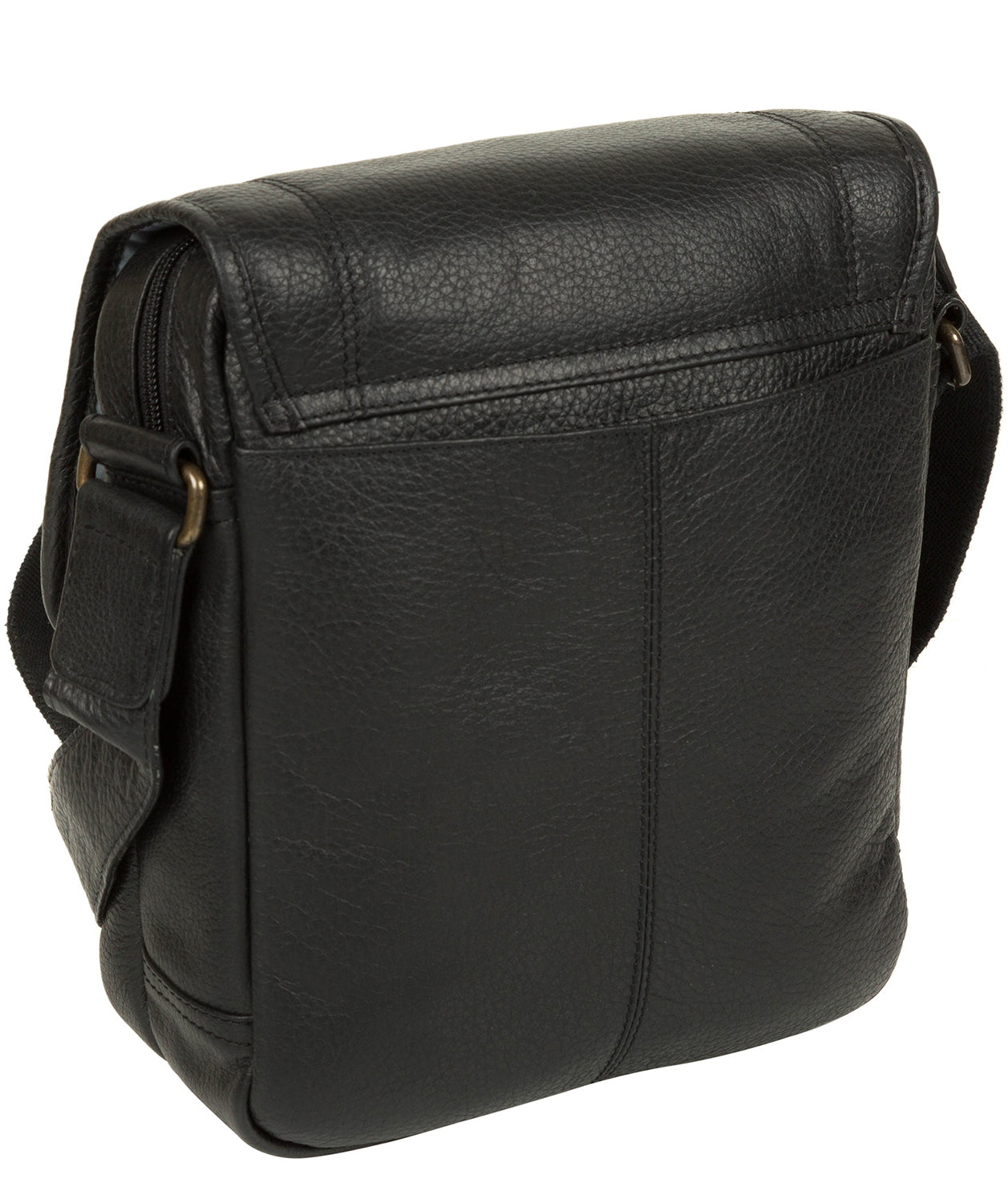 'Trip' Black Small Leather Despatch Bag Pure Luxuries London