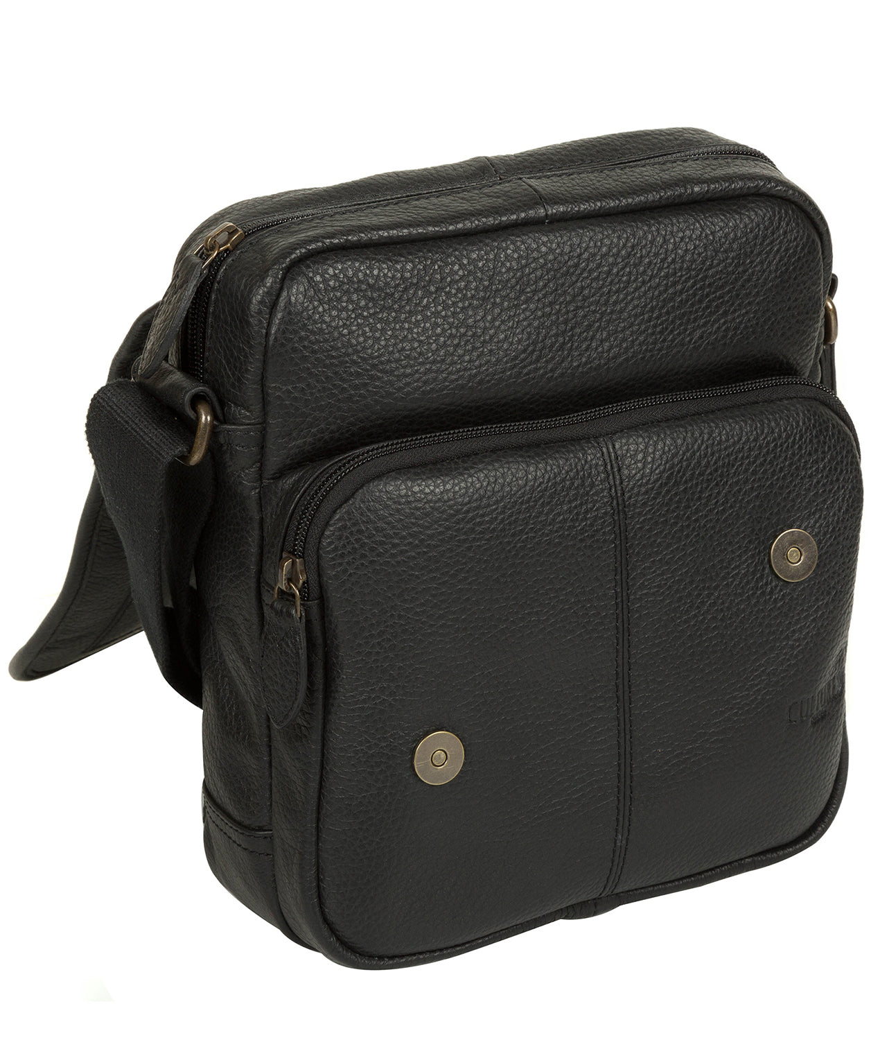 'Trip' Black Small Leather Despatch Bag Pure Luxuries London