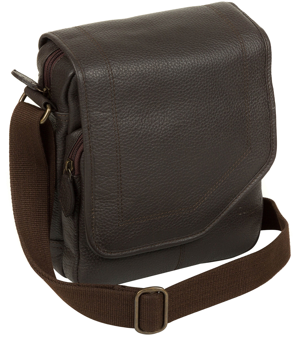 'Trip' Dark Brown Small Leather Despatch Bag Pure Luxuries London