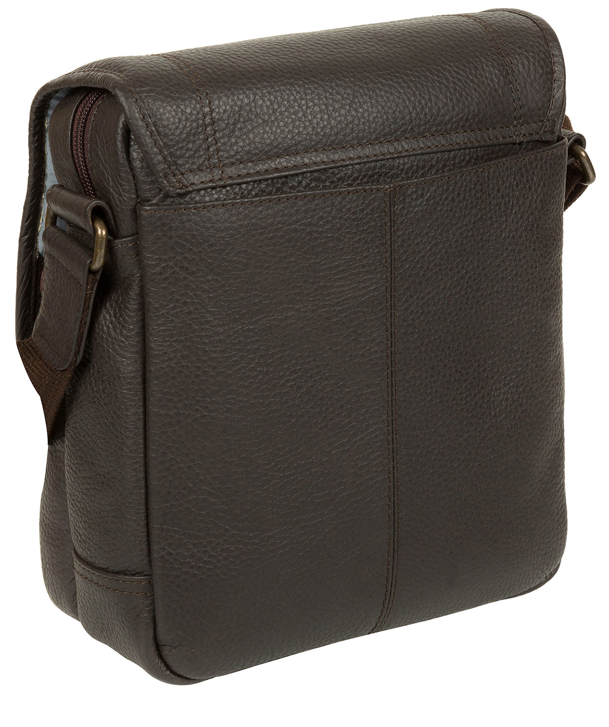 'Trip' Dark Brown Small Leather Despatch Bag Pure Luxuries London