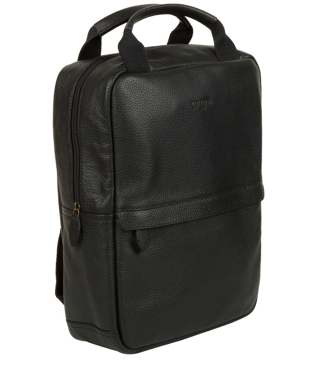 'Revolution' Black Leather Backpack image 3