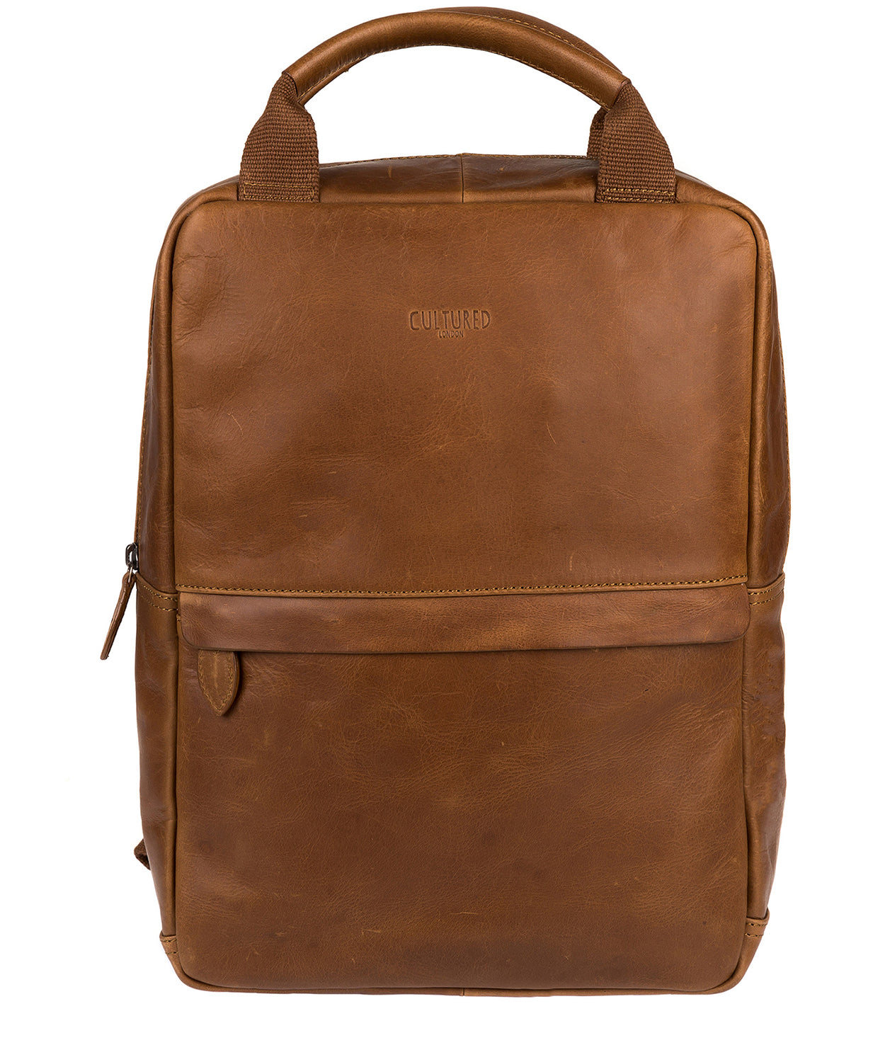 'Revolution' Chestnut Leather Backpack Pure Luxuries London