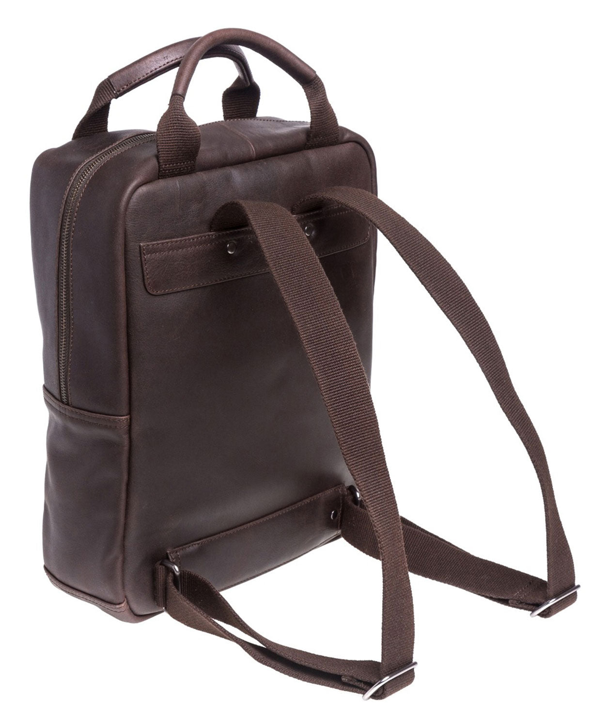 'Revolution' Dark Brown Leather Backpack