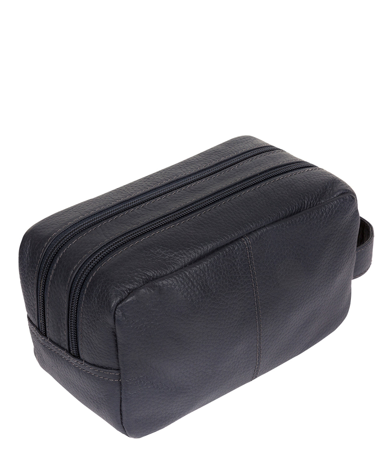 'Creek' Navy Leather Wash Bag image 5