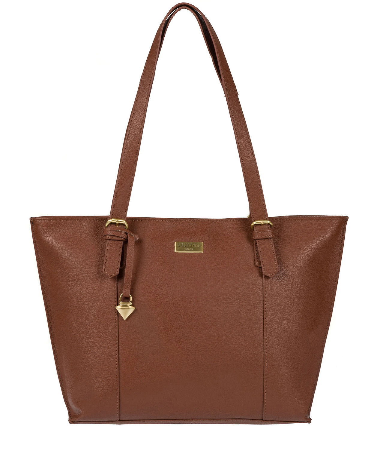 'Penny' Sienna Brown Red Leather Tote Bag image 1