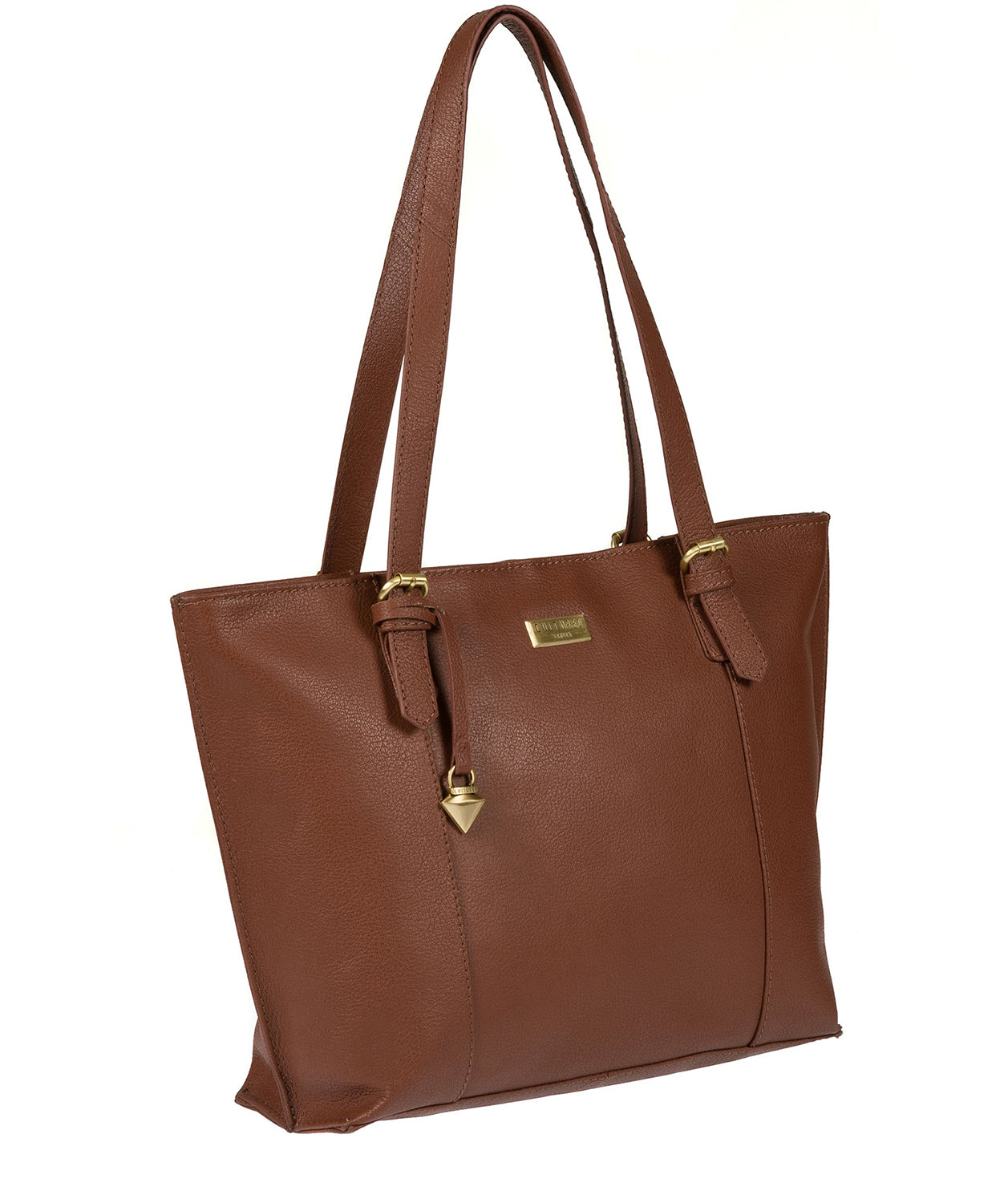 'Penny' Sienna Brown Red Leather Tote Bag image 3