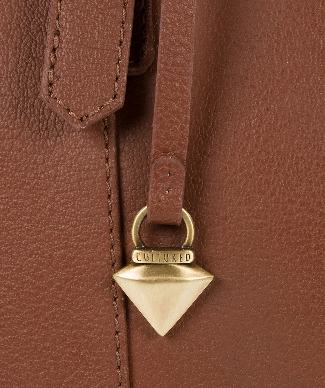 'Penny' Sienna Brown Red Leather Tote Bag image 7