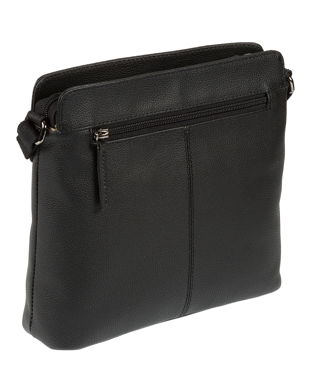 'Solair' Black Leather Cross-Body Bag