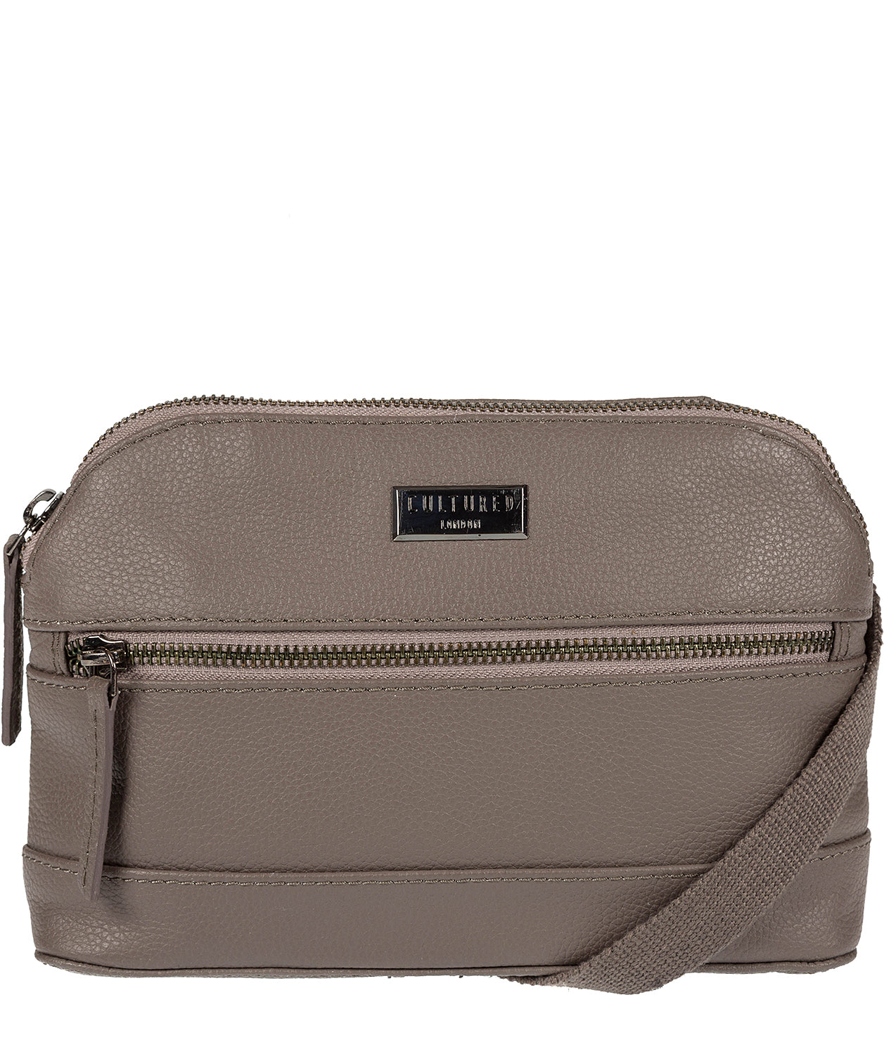 'Parma' Grey Small Leather Cross-Body Bag