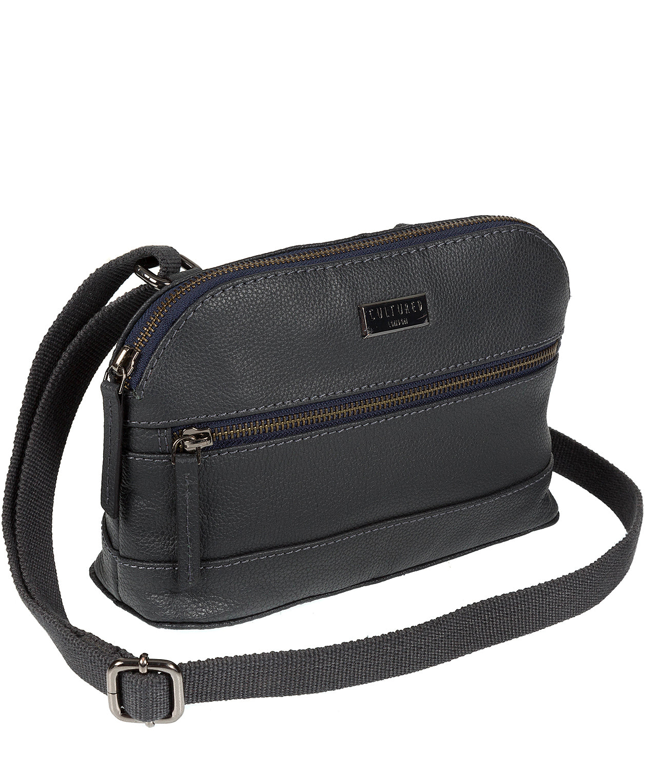 'Parma' Navy Small Leather Cross-Body Bag