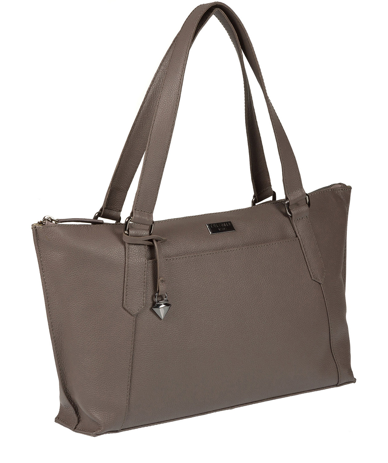 'Alma' Grey Leather Bag Pure Luxuries London