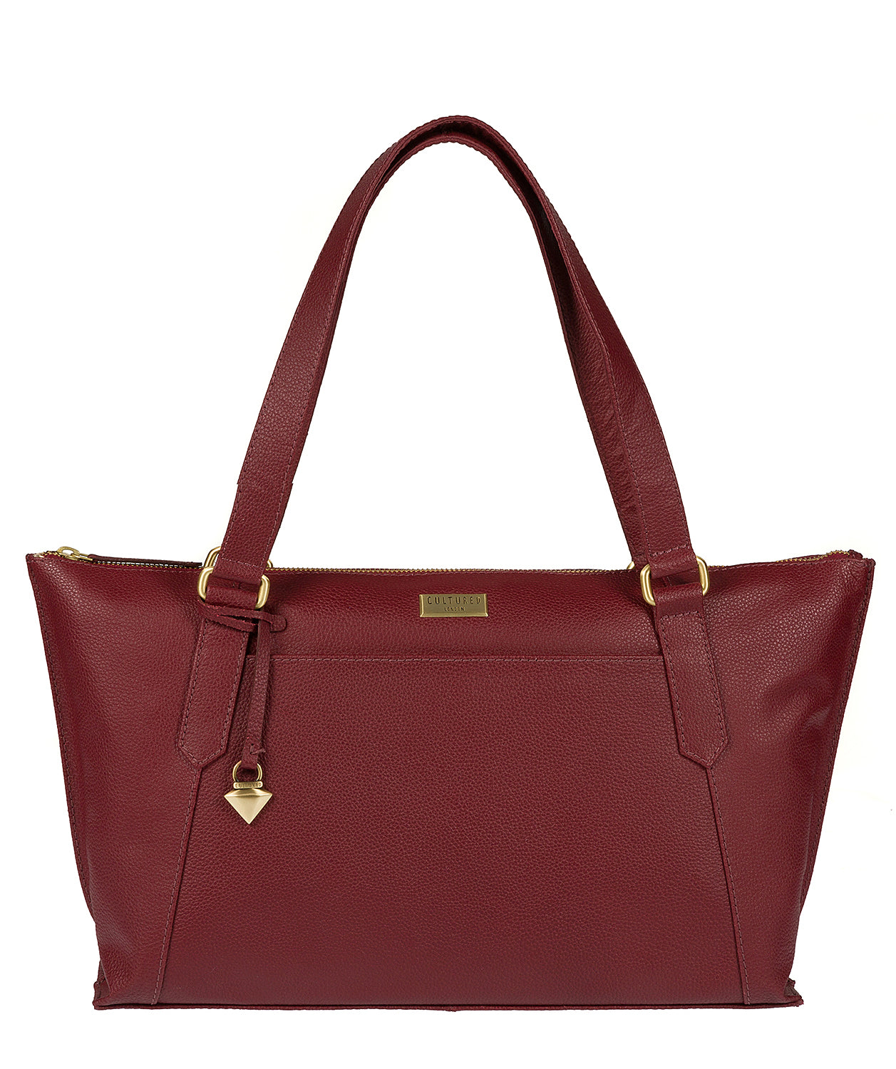 'Alma' Ruby Red Leather Bag