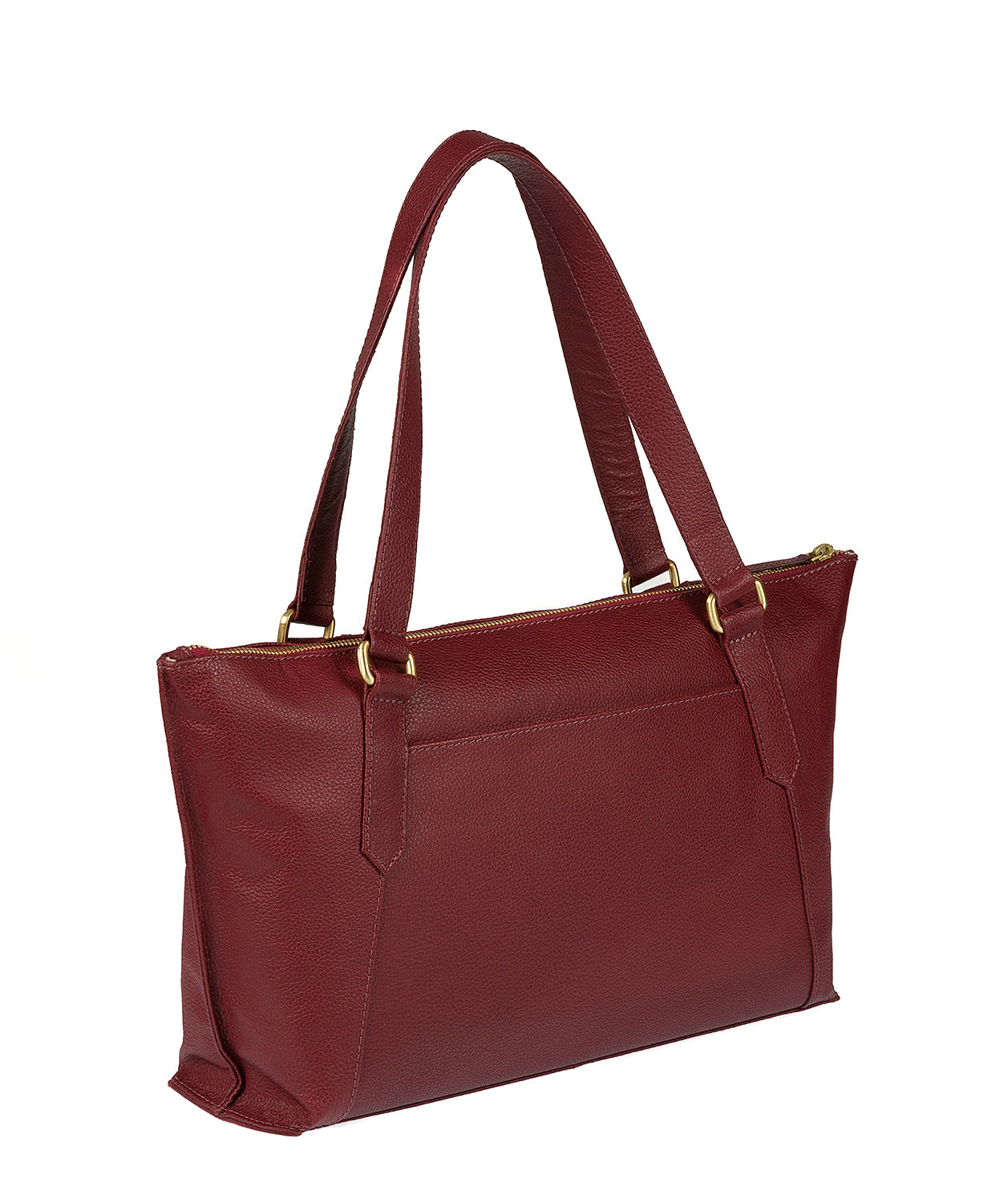 'Alma' Ruby Red Leather Bag