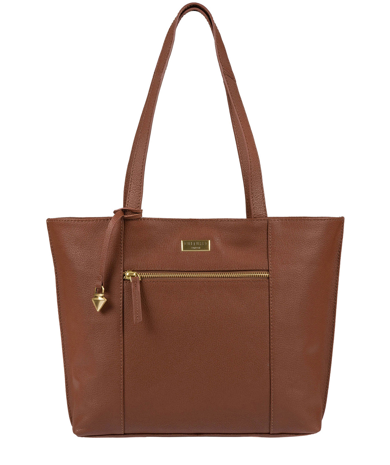 'Bella' Sienna Brown Leather Tote Bag
 image 1